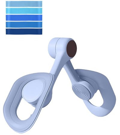 Thigh Master, Exerciseur de cuisse pour femme Bandes élastiques de résistance variable, design antidérapant pour les mères post-partum/sédentaires/personnes grasses de cuisse (bleu)