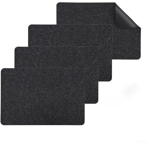HomeVortex Tappetino per friggitrice ad aria resistente al calore, tappetino di protezione per piano di lavoro della cucina, base in feltro di silicone antiscivolo, lavabile, per piccoli