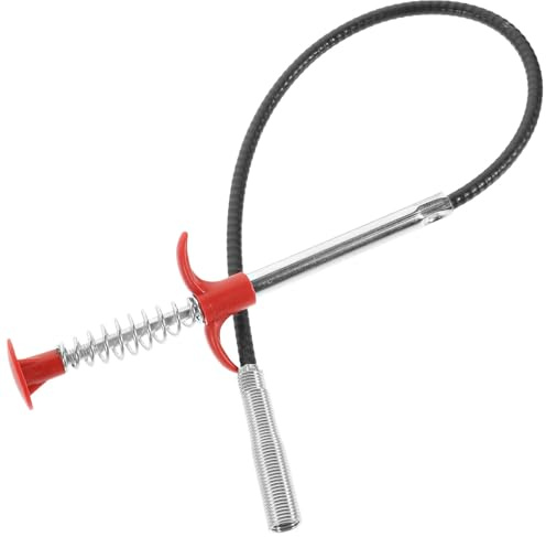 LALADEFIEE Déboucheur Canalisation Flexible avec Pince Préhension Inox pour Évier Salle de Bain Cuisine Nettoyage Cheveux et Résidus