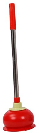 CHICAMPERA Stantuffo WC con Manico in Acciaio Inossidabile e Ventosa in Gomma Plunger per Scarico Bagno Disgorgante Potente per Lavandino e WC Strumento Antintasamento Resistente e Facile da
