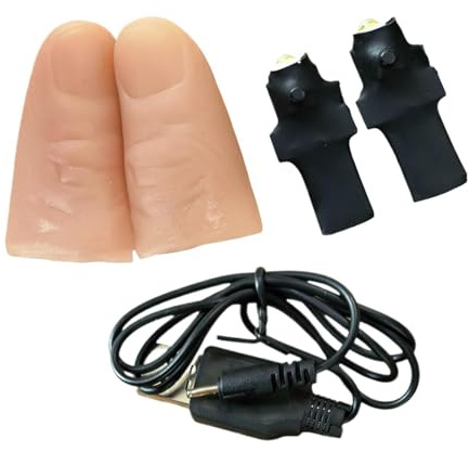 Light Up Thumbs Magic Trick | Scherzo Ricaricabile Da Primo Piano Con Dita Finte - Punte Del Pollice Illuminate | Comodità Di Ricarica USB Per Spettacoli, Feste Di Compleanno, Riunioni Di Famiglia, Fe