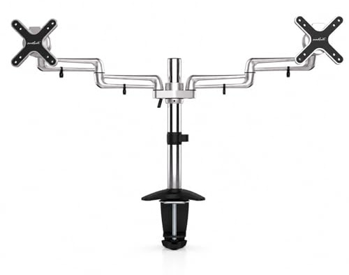 PureMounts PM-STYLE-DM-23D a Bureau Support pour écrans jusqu'à 69cm (27 Pouces) 2 Bras Armlänge: 2X 32cm Argent