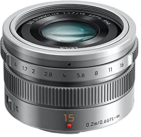 Panasonic Leica H-X015E-S DG SUMMILUX 1,7/ 15mm Objektiv (30mm KB) silber