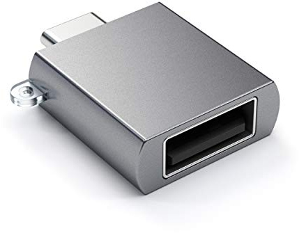 Satechi Typ C (Stecker) auf USB 3.0 (Buchse) Hochgeschwindigkeits Adapter/Konverter/Anschlusskompatibel mit 2016/17 MacBook Pro, 2015/16/17 MacBook, Chromebook und andere USB-C Geräte (Space Grau)