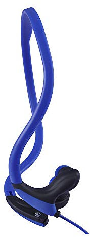 WE Écouteurs Sport Filaire avec Micro Bouton on/Off, ecouteur Intra-Auriculaire Légers avec Microphone, Arceau Tour de Cou, Parfait pour Running Jogging Gym - Bleu