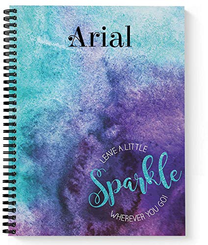 Gotcha Covered Notebooks Sparkle Personalized Motivational Notebook/Journal, Laminated Soft Cover, 120 pages of your selected paper, lay flat wire-o spiral. Size: 8.5” x 11”. Made in the USA