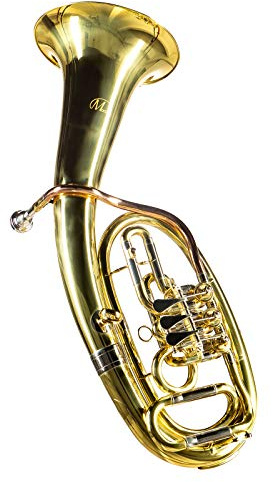 Monzani MZBR-215 Bariton, Leichtes Handling, Schnelle Ventile, Voller Klang, Inklusive Mundstück und Koffer