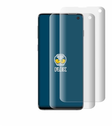 BROTECT Schutzfolie für Samsung Galaxy S10 | 2 Stück Transparenter Displayschutz Made in Germany Klare Full-Screen Folie Full-Cover 3D Curved Montage Kit