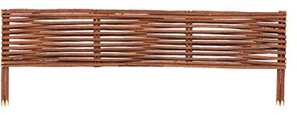 Beeteinfassung 100 x 20cm aus Weide mit ca. 15cm Erdspieße - Holz Beetumrandung Modell Walchensee
