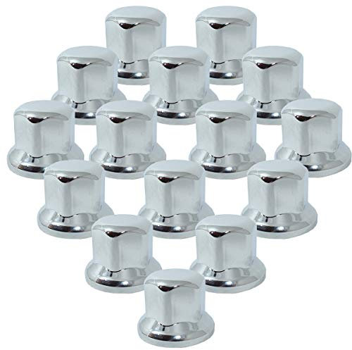 Promo Link Radmutterkappen 32mm LKW - Chrom LKW Radmutterkappen Schutz - Radmutterkappen 32mm Radschraubenkappen - Radkappen 32mm LKW Radmutterkappen 32mm Zubehör - Hochglanz Chromstruktur