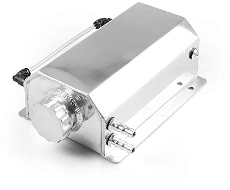 Asudaro Réservoir d'huile, 1L / 2L en aluminium universel de réservoir d'huile de moteur de voiture réservoir de récupération d'huile réservoir de collecteur d'huile moteur réservoir en aluminium