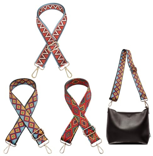 3 ST väskrem axelrem, justerbar axelrem, väskband för kvinnor, axelrem i gitarrstil för tygväskor Handväska Crossbody väskrem
