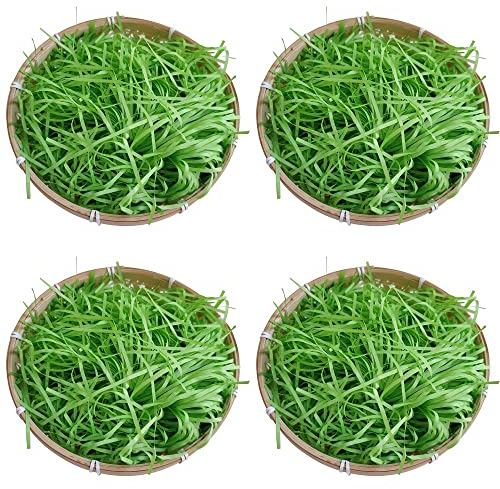 TASHELLS Juego de 4 cestas de Pascua, cesta de Pascua para rellenar, 22 x 7 cm, 200 g verde de pascua, nido de Pascua, decoración de Pascua, cesta de regalo de Pascua