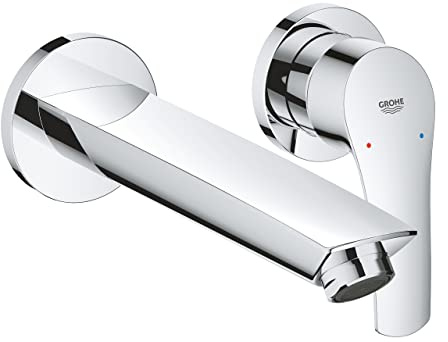 Grohe Fertigmontageset Eurosmart UP-2-Loch-Waschtischarmatur, Ausl. 21,1cm, ch