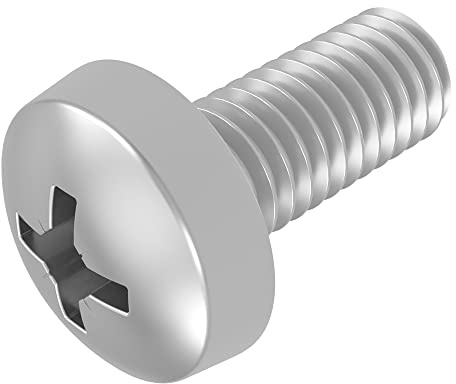 SECCARO Linsenschraube M5 x 12 mm, Edelstahl V2A VA A2, DIN 7985 / ISO 7045, Kreuzschlitz (PZ), 20 Stück