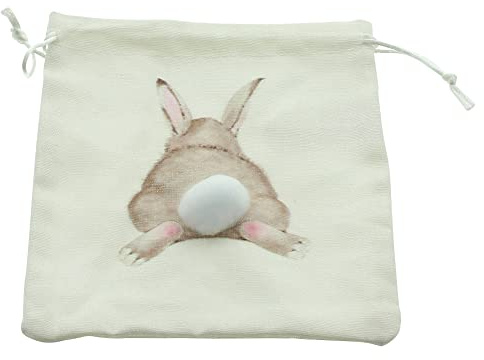 FRANK FLECHTWAREN Geschenkbeutel Hoppelhase, 4er Set