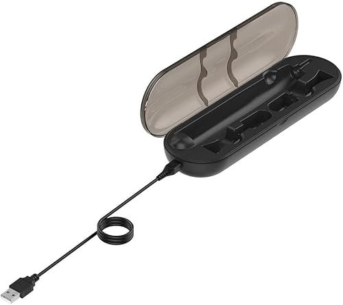 INVEES Étui de chargement portable ABS pour brosse à dents électrique Philips Sonicare Diamond-Clean (câble noir USB de 1 m)