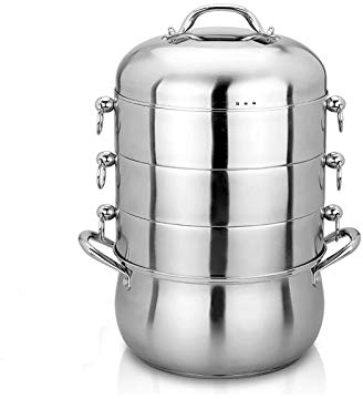 OQHAIR Cooking Steamer Pot Kitchen Utensil Steaming Double Boilers Cookware Stew Pot Double Boilers