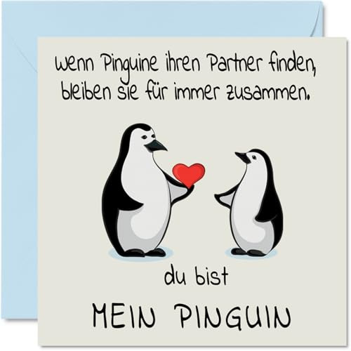 Stuff4 Pinguin Karte Hochzeitstag Jahrestag, Du bist Mein Pinguin