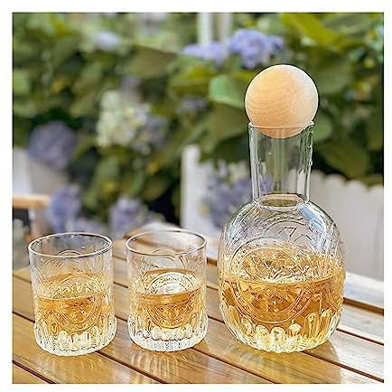 GRFIT Brocca Acqua Bollitore Freddo in Vetro borosilicato Resistente alle Alte Temperature, Grande capacità, Bianco Freddo, bollitore for Acqua Domestica, bollitore Freddo Caraffa Acqua