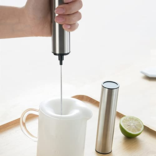 Rechargeable Milk Frother Electric Mini Blender‌ - 3-in-1 ‌Handheld Auto Stirrer‌ Detachable Stainless Steel Whisk | ‌Battery Operated Foamer‌ Coffee, Lattes, Cappuccino Kitchen Use