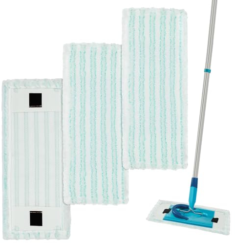 Bodenwischer Ersatzbezug, Wischmopp Bezug Kompatibel Mit Leifheit Clean Twist M Ergo Micro Wischbezüge Ersatz Mikrofaser Ersatzbezug für alle Böden 3 Stück
