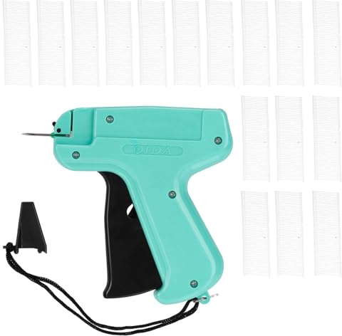 Pistola per Etichettatura 14 x 12cm Etichettatrice per Etichette PVC Etichettatrice Per Cartellini del Prezzo con Elementi di Fissaggio a 18 Pezzi, Accessori per Etichettatrici per Negozi di Abb