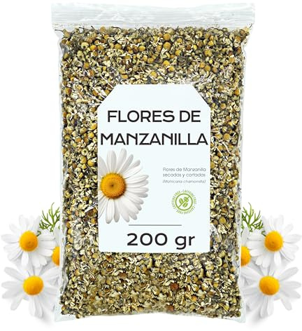 Camomille Infusion 200 g - Fleurs Séchées pour Tisane ou Thé - Qualité Alimentaire - 100% Naturelles - Thé en Vrac