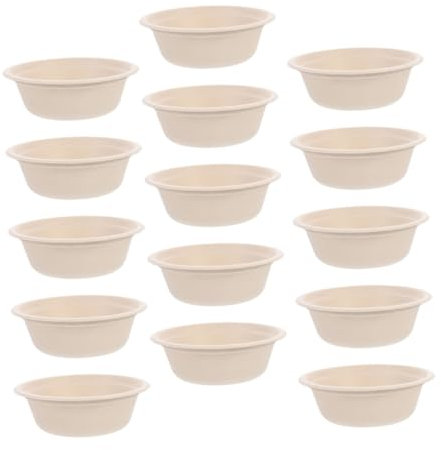 PRETYZOOM 100piezas Tazones Desechables Para Ensaladas y Fideos Recipientes Ecológicos Para Camping Tazones Biodegradables De Pulpa