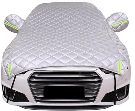 Halbe Autoabdeckung Hagelschutz für Smart Forfour 2004-2007 Stonic Hagelschutzplane Auto Autoabdeckung Auto-Windschutzscheiben-Schneeabdeckungen Mit Reflektierendes Warnband