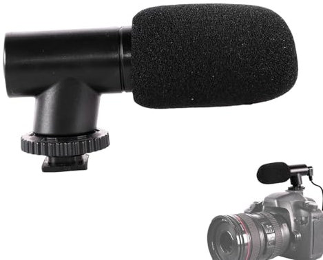 Micrófono De Videocámara - Miini Micrófono De Grabación, Video Micrófono Para Teléfono Móvil | Cómodo Micrófono Negro A Prueba De Viento Para Teléfono Móvil, Micrófono De Cámara Portátil Para