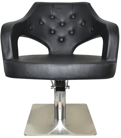 VAKON SALON - Friseurstuhl höhenverstellbar mit Kreuzfuss, Friseursessel mit Hydraulik, Coiffeurstuhl, Friseureinrichtung Barber - Design 10