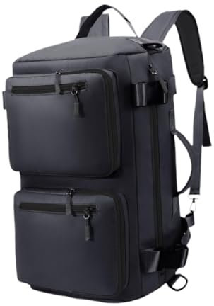 Dickly Reiserucksack für Männer und Frauen, Weekender-Übernachtungstasche für Business und Outdoor, Schwarz