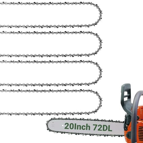 Eyoloty Kettensägekette, 50,8 cm, 3/8 Zoll LP-Teilung, 0,50 Zoll Gauge, 72 Treibglieder, kompatibel mit Stihl MS311 MS391, Husqvarna 455 (Rancher), Jonsered CS2166, Craftsman, Echo, Poulan, Ryobi, Ego
