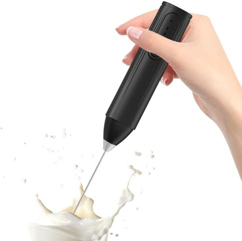 Mousseur À Café Rechargeable – Machine À Mousse De Lait Électrique, Mousseur À Main Avec 3 Vitesses | Fouet À Crème, Gadget De Cuisine Pour Latte, Cappuccino, Chocolat Chaud Et Battage Des Œufs, Mélan