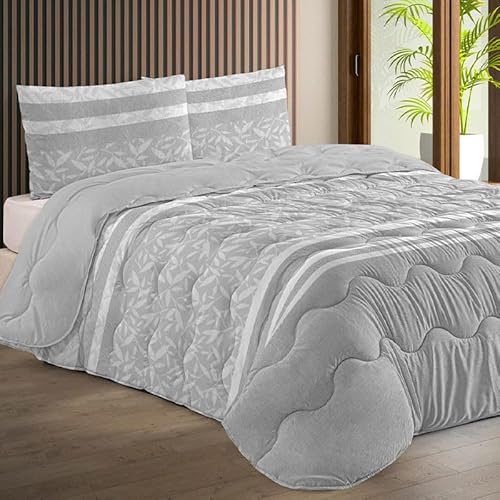 Rufino Díaz Edredón Invierno 450 gr Estampado Zamora 8 (Gris 56-90 cm) - Otoño/Invierno - Suave y cálido para tu Descanso