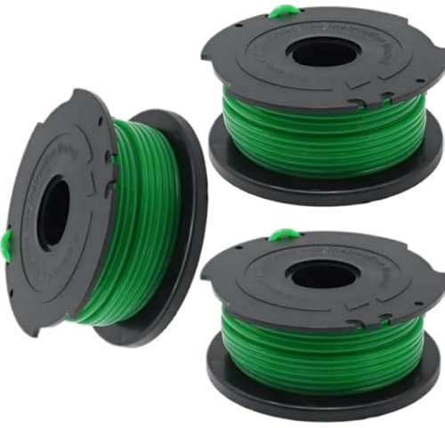 Txdzking 3 Pcs A6482 Trimmer Spool Lines Compatible with Black and Decker GL7033 GL8033 GL9035, 6m x 2mm Replacement Standard Autofeed Spool Wire