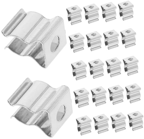 FIXOSHEE 20 pièces Clips de Fixation Acier Inoxydable pour Tubes Accessoires de Tuyau Pratiques pour Applications et Industrielles