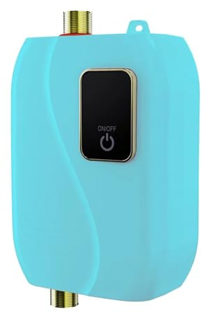 Scaldabagno elettrico senza serbatoio, Scaldabagno Elettrico Senza Serbatoio Bagno Cucina Scaldabagno Istantaneo Con Display A LED Doccia Riscaldamento Rapido 'acqua(Blauw)