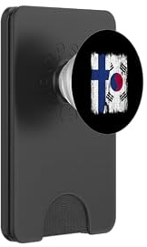 Finland South Korea Half Flag Finnish South Korean PopSockets PopWallet for MagSafe