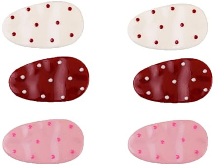 pince cheveux femme 6pcs bonbon metal mini barrettes a cheveux plate Point de vague fins petite BB epais sans plis en hair clip accessoire étudiant Au quotidien