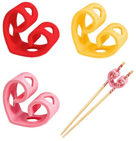 LACHT 3 Piezas Palillos Chinos Para Niños, Palillos Reutilizables Ayudantes Palillos Entrenamiento Conector, Para Adultos, Principiantes O Aprendices