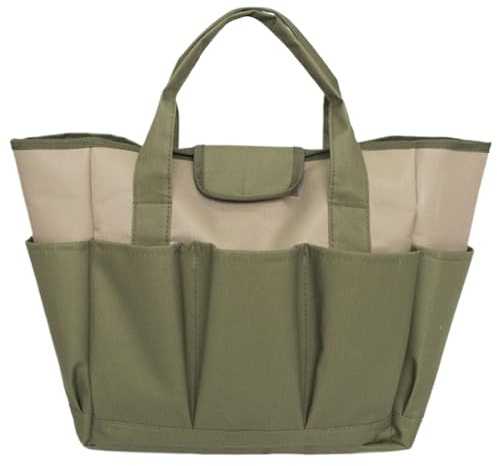 Joygoodta Sac à Outils de Jardin avec 8 Poches, fourre-Tout résistant à l'eau, fourre-Tout réutilisable de Jardinage, Portable pour extérieur, Jardin, pelouse, Cour 19 x 7, 1 x 11, 8 Pouces