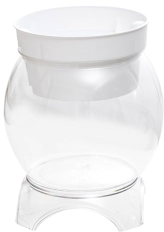 Pecera acuapónica pecera de plástico Transparente con Soporte macetero Saludable de 5 galones para Plantas de Acuario L