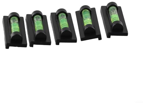 ZWEquipint 5 piezas para mini nivel de burbuja pequeña herramienta de nivelación tubular portátil para marcos de fotos, soportes de TV, calibración, negro y verde