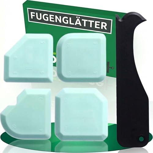 ToolSpace Set 5 Spatules Silicone Lisseur Joints TPR Carrelage Céramique Salle de Bain et Cuisine Douche Mastic Professionnel sans Rayures Racloir pour Enlever Excès de Silicone Rénovation Carreleur