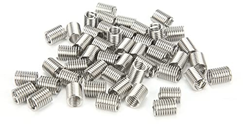 Kit de reparación de orificios de tornillo con insertos roscados de alambre, 50 unidades, casquillos roscados de acero inoxidable para roscas de 5/16 pulgadas – 18, casquillo de