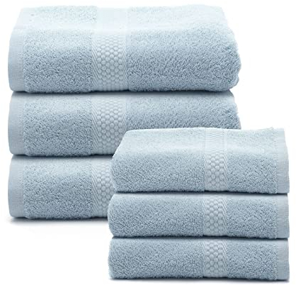 Caleffi – Juego Toallas 3 Piezas 100% Algodón – 3 Toallas Baño 60x110 cm Suaves y Absorbentes, es como Toalla Lavabo, Toallas Ducha, Toalla Sauna o Toallas Mano Grandes