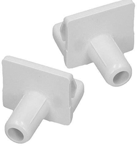 SPARES2GO Shelf Support Clip for Bosch Fridge Freezer (Pack of 2, White)