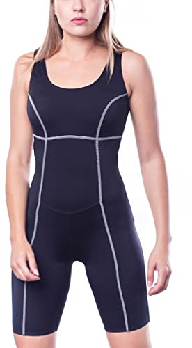 Aquarti Damen Schwimmanzug mit Bein Geschlossener Rücken